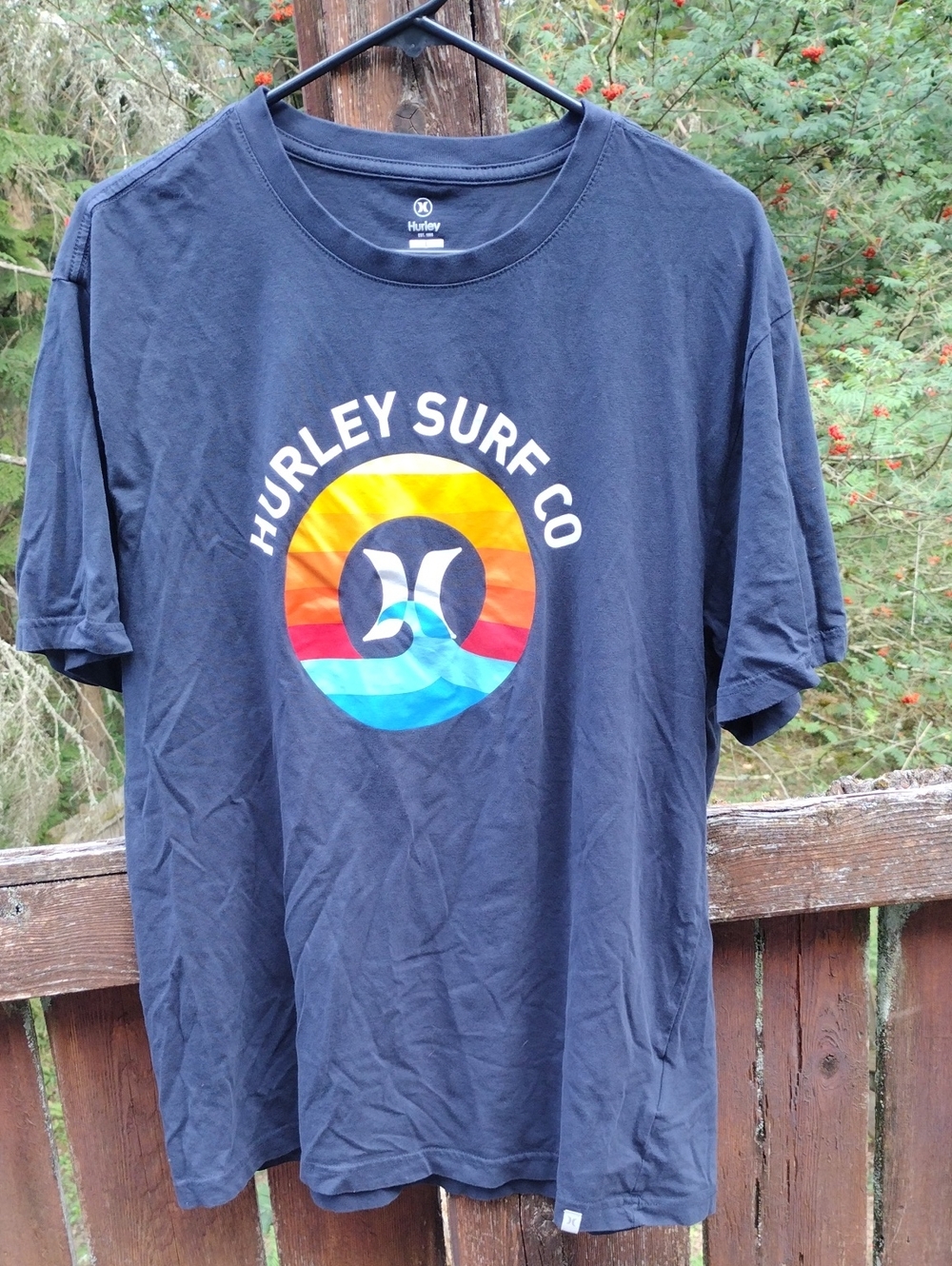 Hurley Surf Co. Men's Size L,Navy Graphic Tee
